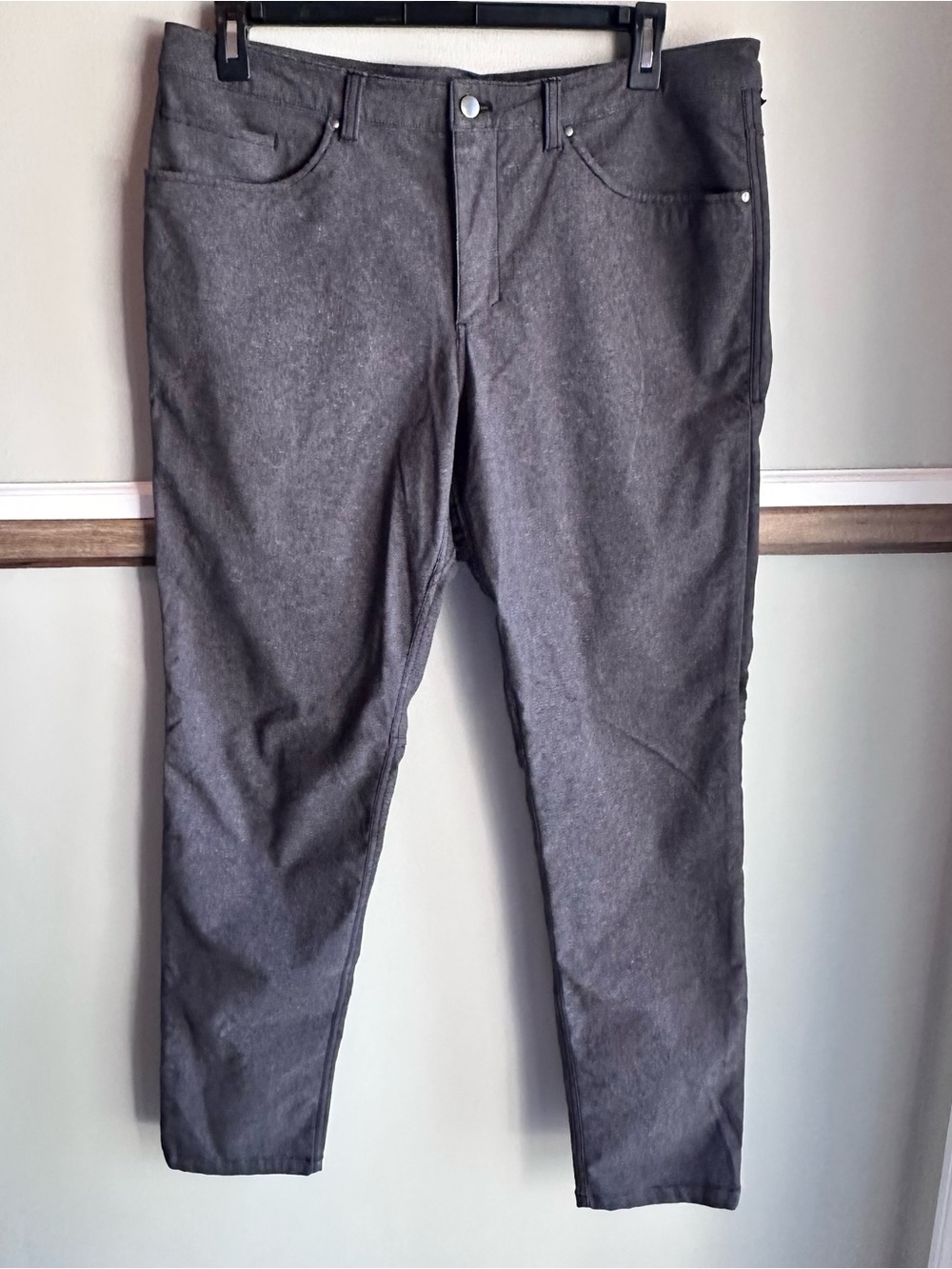 Lululemon ABC Pant Slim Tech Canvas Heathered Black M5983S